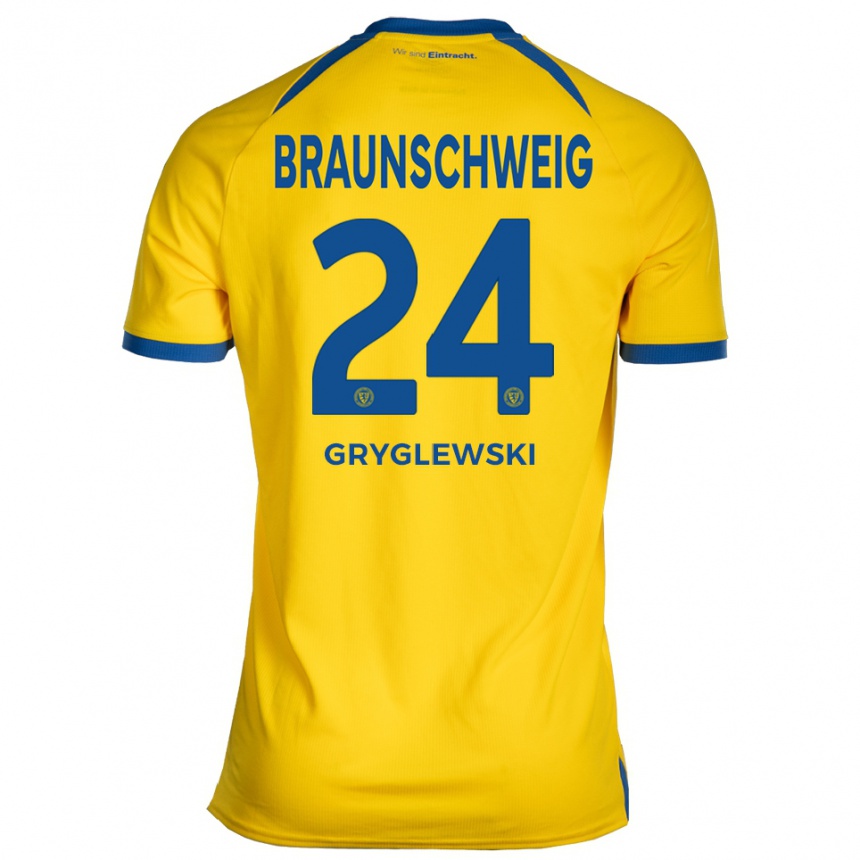 נשים כדורגל Milan Gryglewski #24 צהוב כחול ג'רזי ביתית 2025/26