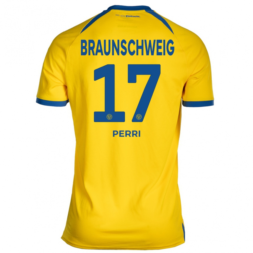 נשים כדורגל Luca Perri #17 צהוב כחול ג'רזי ביתית 2025/26