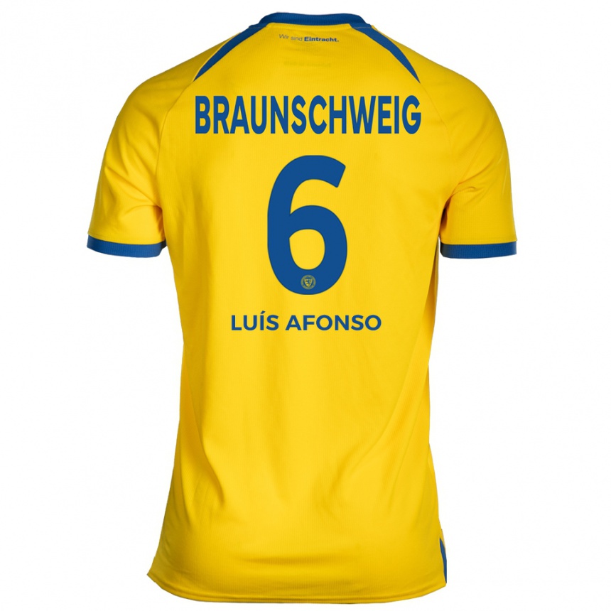 נשים כדורגל הוגו לואיס אפונסו #6 צהוב כחול ג'רזי ביתית 2025/26