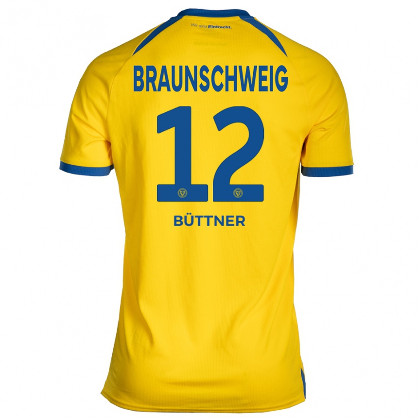 נשים כדורגל Patrick Büttner #12 צהוב כחול ג'רזי ביתית 2025/26