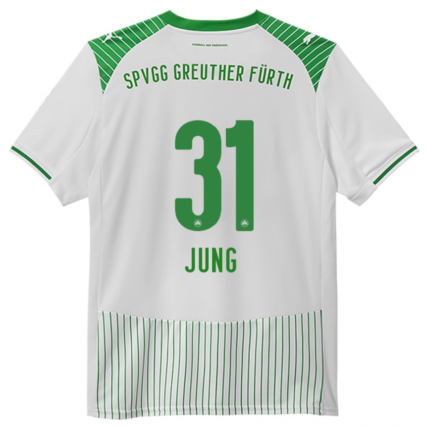 נשים כדורגל סבסטיאן יונג #31 לבן ירוק ג'רזי ביתית 2025/26