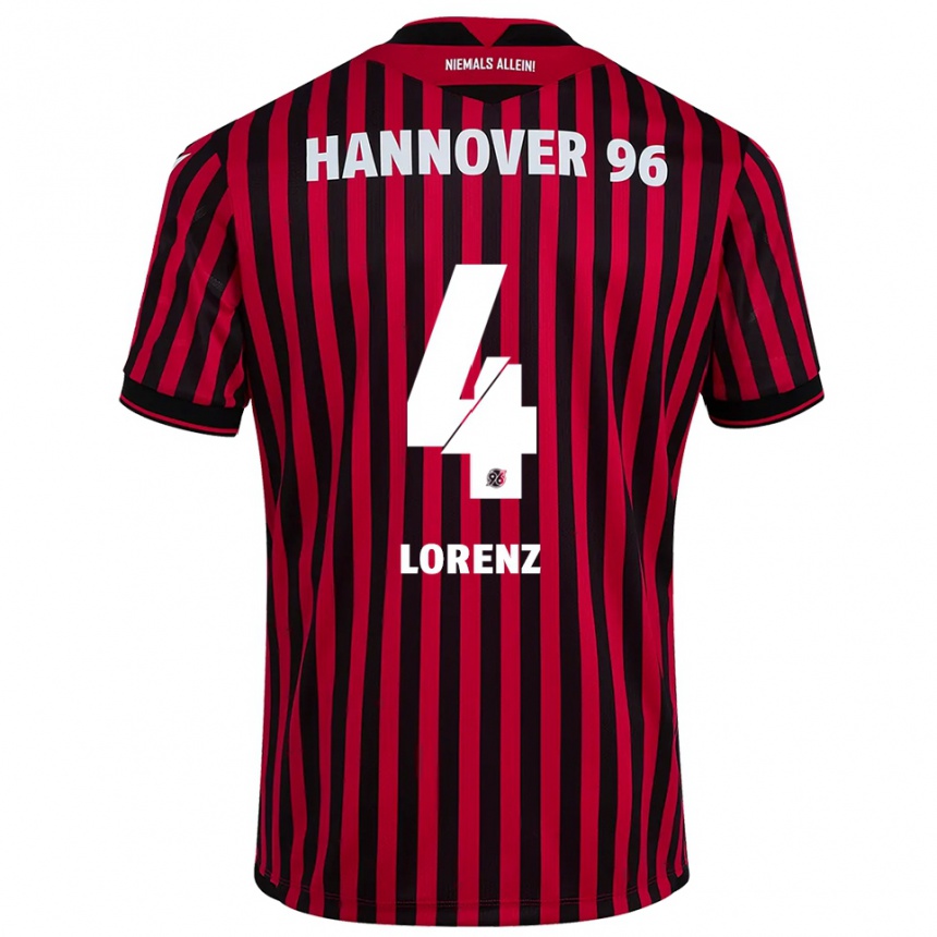 נשים כדורגל פפה לורנז #4 אדום שחור ג'רזי ביתית 2025/26
