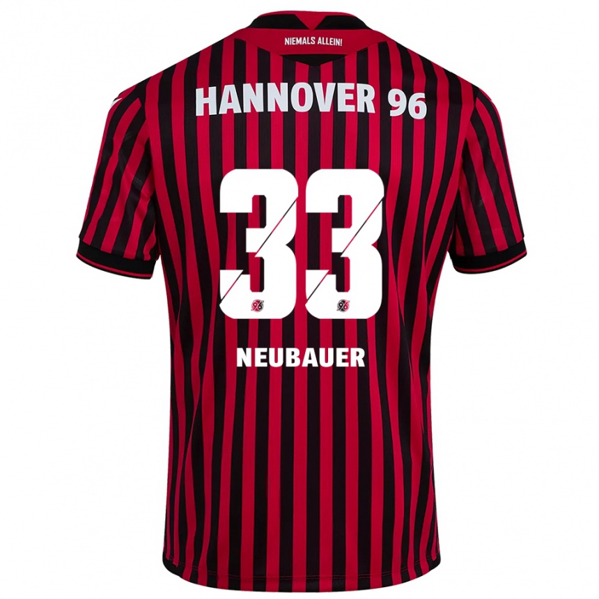 נשים כדורגל מוריס נויבאואר #33 אדום שחור ג'רזי ביתית 2025/26