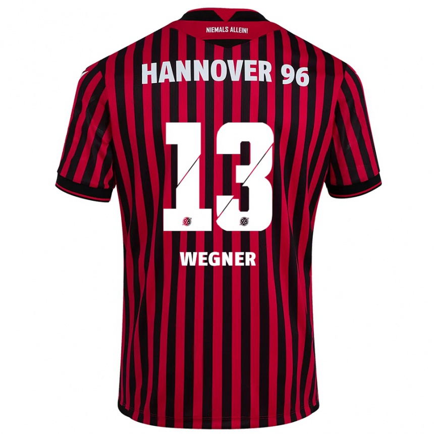 נשים כדורגל Ole Wegner #13 אדום שחור ג'רזי ביתית 2025/26