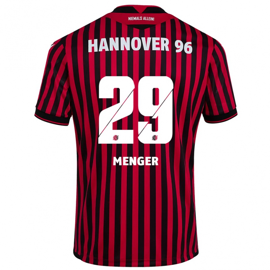 נשים כדורגל Jana Menger #29 אדום שחור ג'רזי ביתית 2025/26