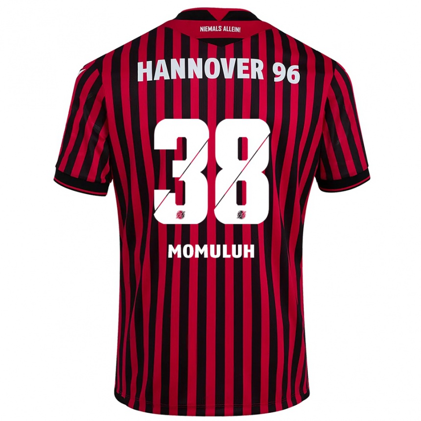 נשים כדורגל Monju Momuluh #38 אדום שחור ג'רזי ביתית 2025/26