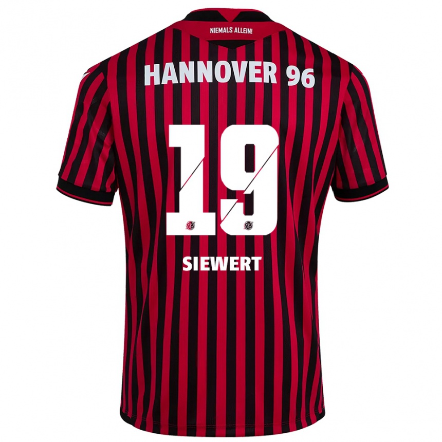 נשים כדורגל Joschua Siewert #19 אדום שחור ג'רזי ביתית 2025/26