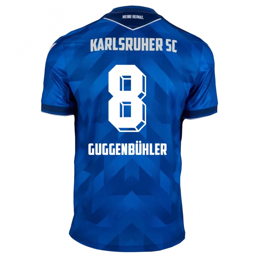 נשים כדורגל Simon Guggenbühler #8 כחול לבן ג'רזי ביתית 2025/26