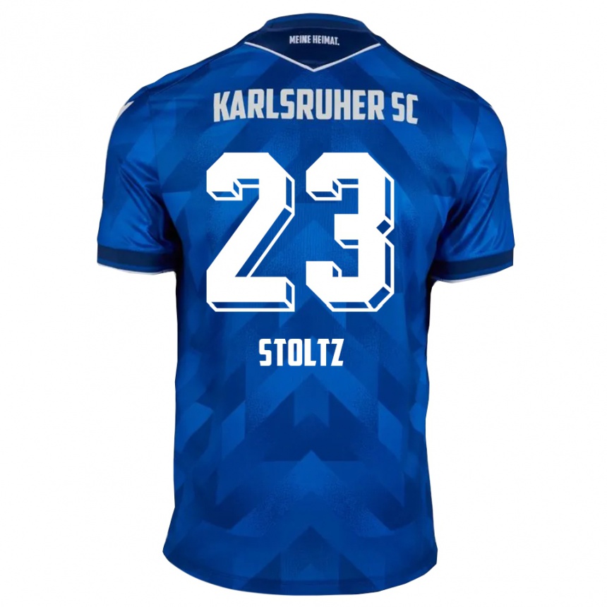 נשים כדורגל Michael Stoltz #23 כחול לבן ג'רזי ביתית 2025/26