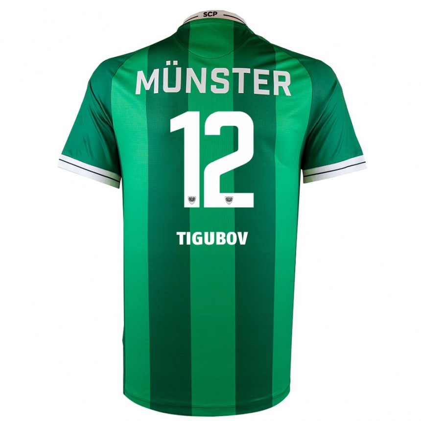 נשים כדורגל Adrian Tigubov #12 ירוק לבן ג'רזי ביתית 2025/26
