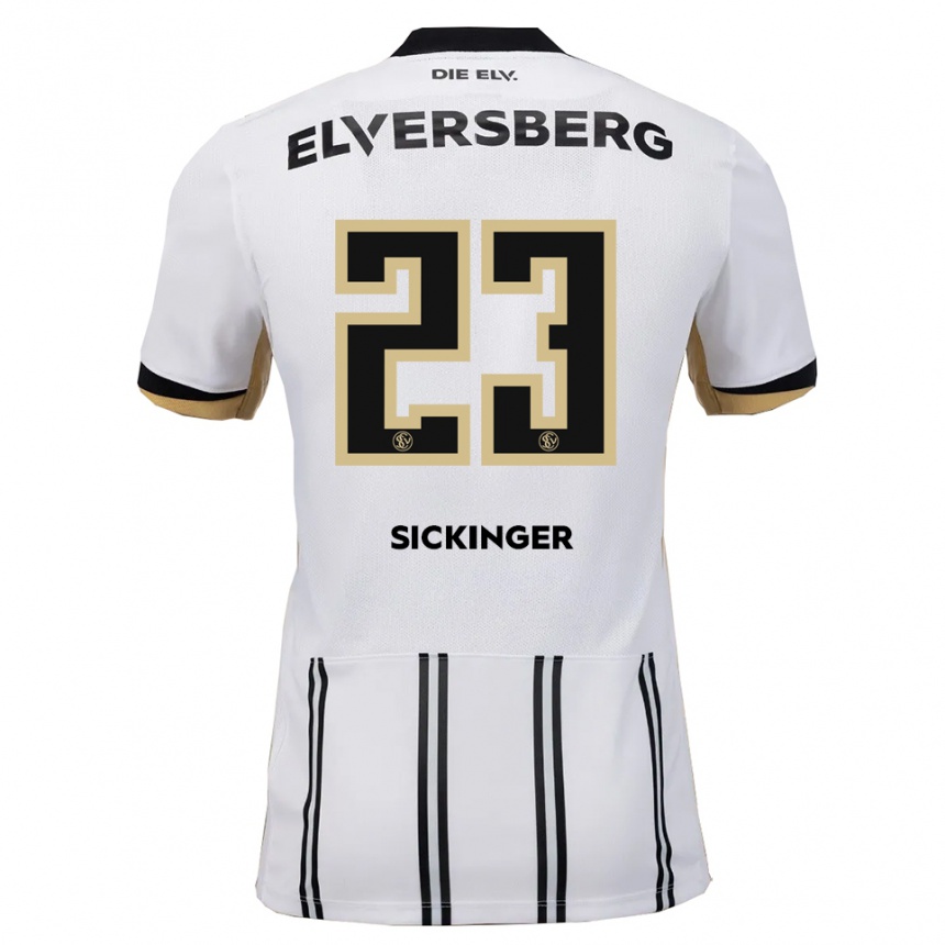 נשים כדורגל קרלו סיקינגר #23 לבן שחור ג'רזי ביתית 2025/26