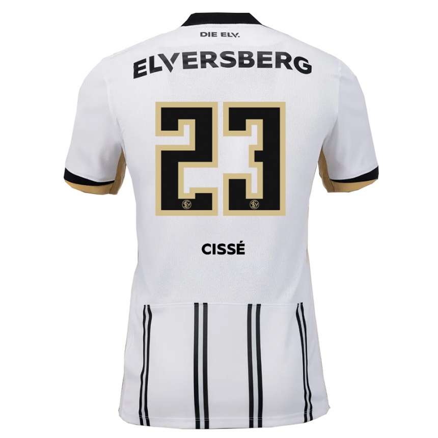 נשים כדורגל Salif Cissé #23 לבן שחור ג'רזי ביתית 2025/26