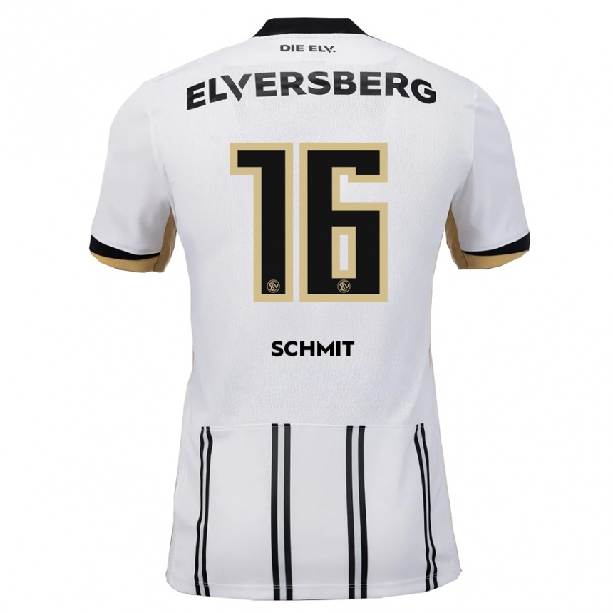 נשים כדורגל Leila Schmit #16 לבן שחור ג'רזי ביתית 2025/26