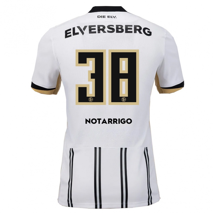 נשים כדורגל Tyler Notarrigo #38 לבן שחור ג'רזי ביתית 2025/26