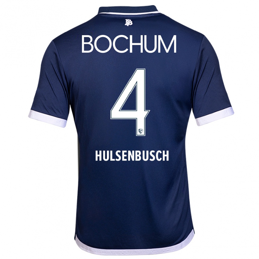 נשים כדורגל דניאל הולנסבוש #4 כחול נייבי לבן ג'רזי ביתית 2025/26