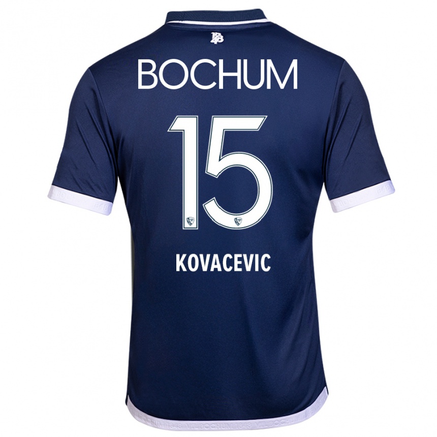 נשים כדורגל Elhan Kovacevic #15 כחול נייבי לבן ג'רזי ביתית 2025/26