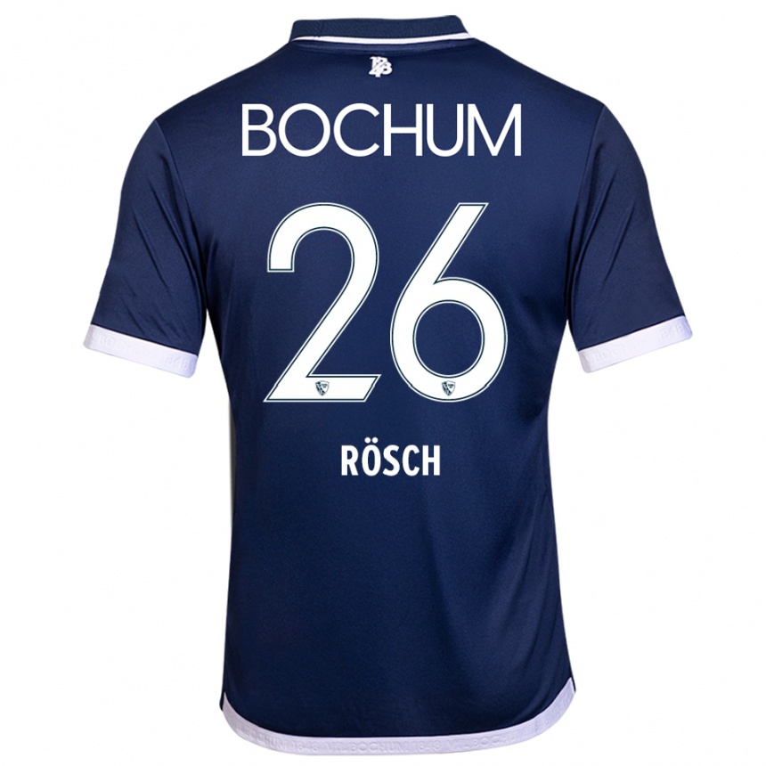 נשים כדורגל רומריו רוש #26 כחול נייבי לבן ג'רזי ביתית 2025/26