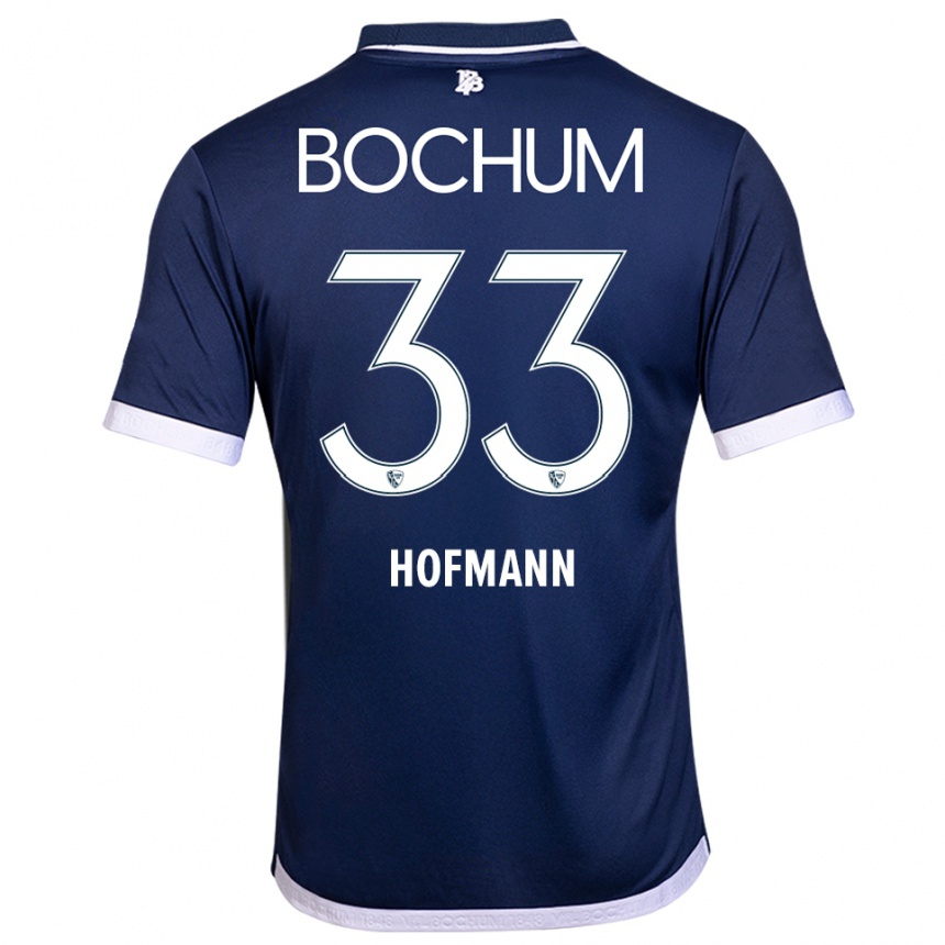 נשים כדורגל פיליפ הופמן #33 כחול נייבי לבן ג'רזי ביתית 2025/26