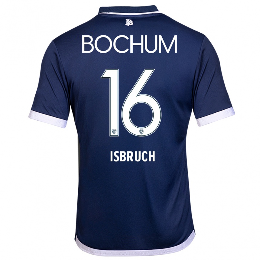 נשים כדורגל L. Isbruch #16 כחול נייבי לבן ג'רזי ביתית 2025/26