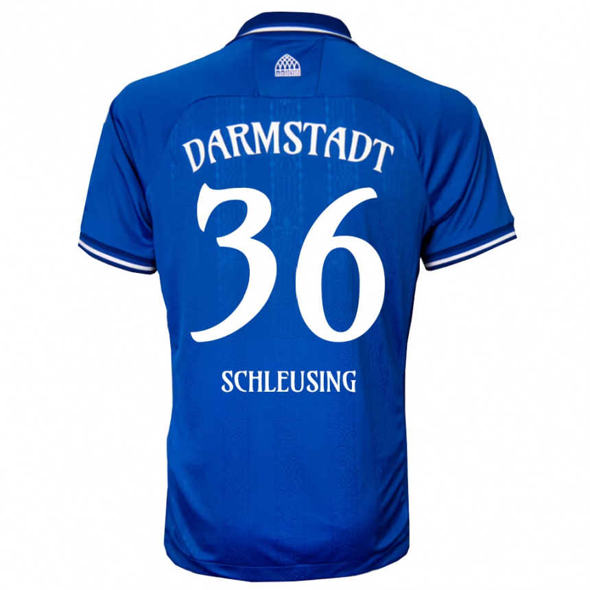 נשים כדורגל Lenox Schleusing #36 כחול לבן ג'רזי ביתית 2025/26