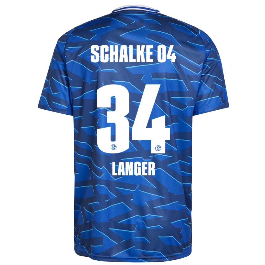 נשים כדורגל Michael Langer #34 כחול רויאל לבן ג'רזי ביתית 2025/26