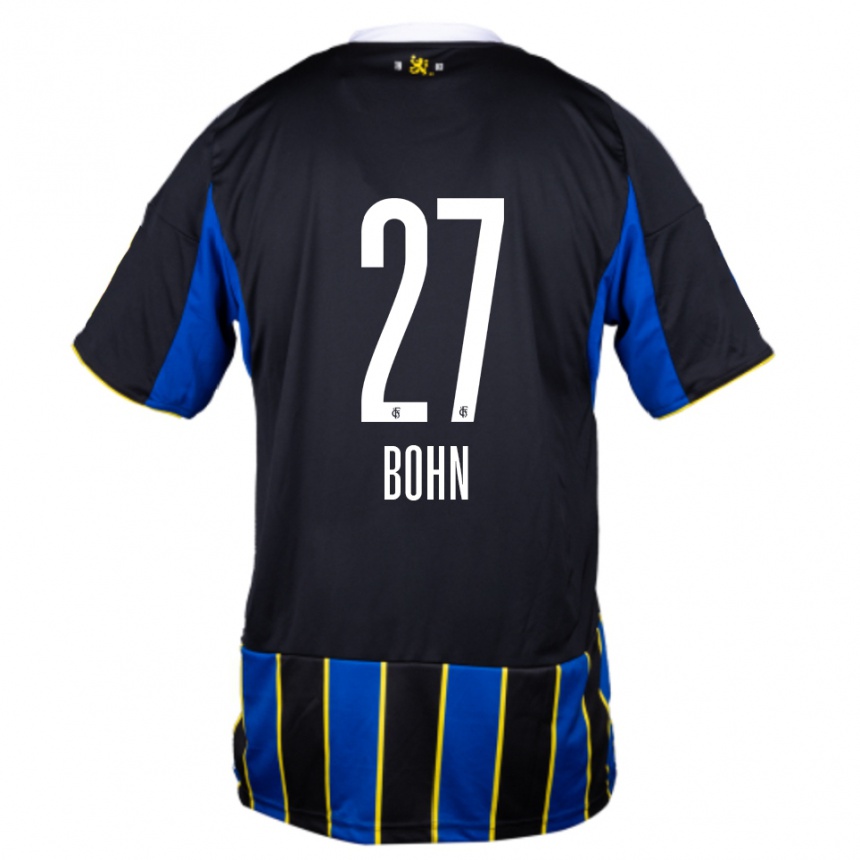 נשים כדורגל Sebastian Bohn #27 כחול שחור צהוב ג'רזי ביתית 2025/26