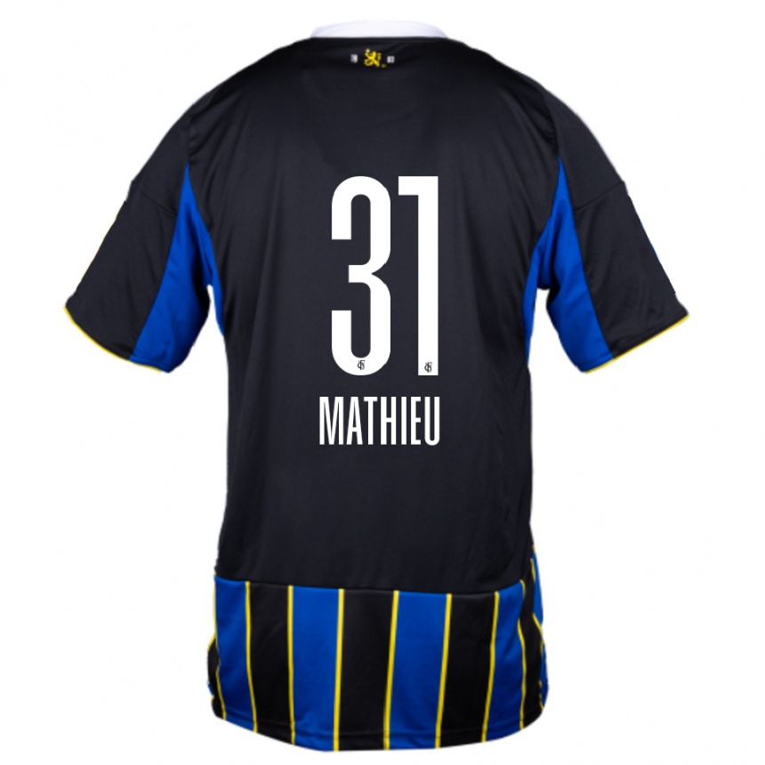 נשים כדורגל Sammy Mathieu #31 כחול שחור צהוב ג'רזי ביתית 2025/26