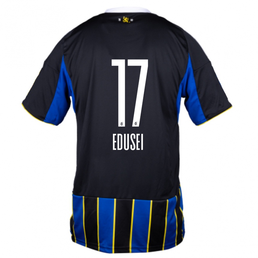 נשים כדורגל Damien Edusei #17 כחול שחור צהוב ג'רזי ביתית 2025/26