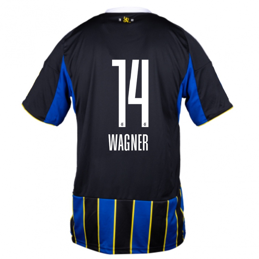 נשים כדורגל Celine Wagner #14 כחול שחור צהוב ג'רזי ביתית 2025/26