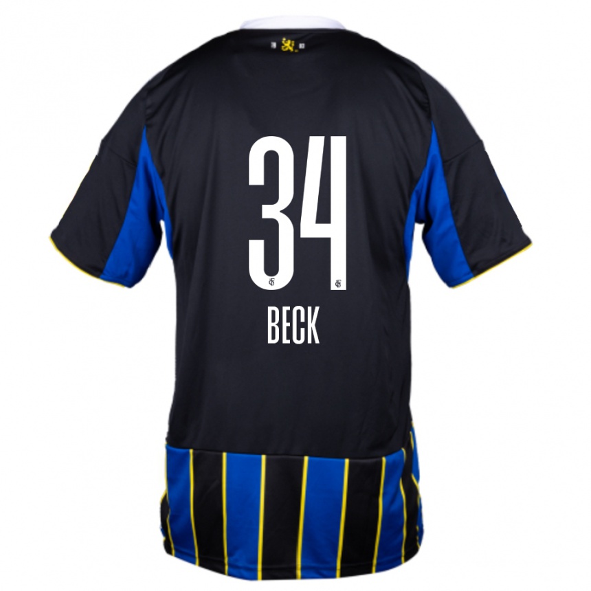 נשים כדורגל Luis Beck #34 כחול שחור צהוב ג'רזי ביתית 2025/26