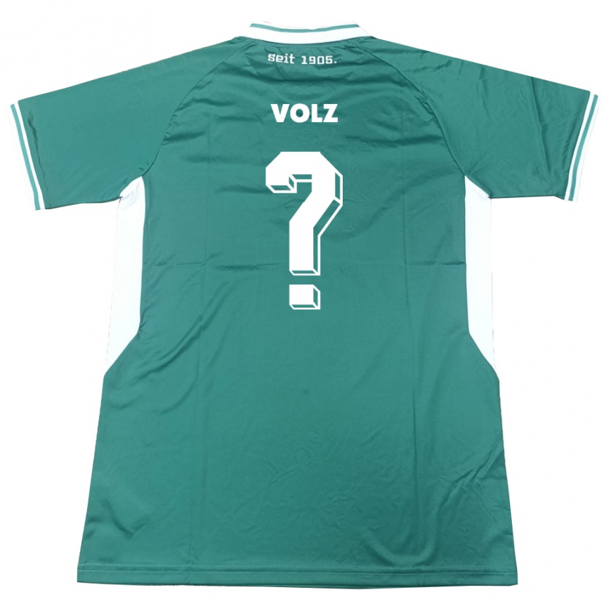 נשים כדורגל Jule Volz #0 ירוק לבן ג'רזי ביתית 2025/26