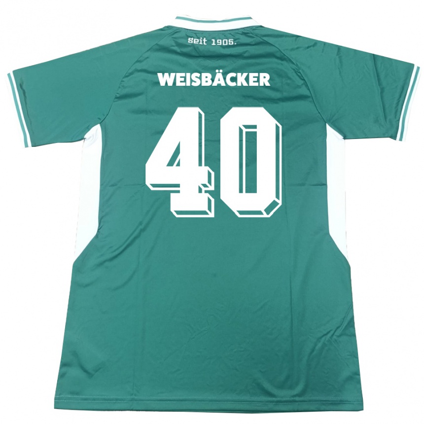 נשים כדורגל מקסימיליאן וייסבקר #40 ירוק לבן ג'רזי ביתית 2025/26