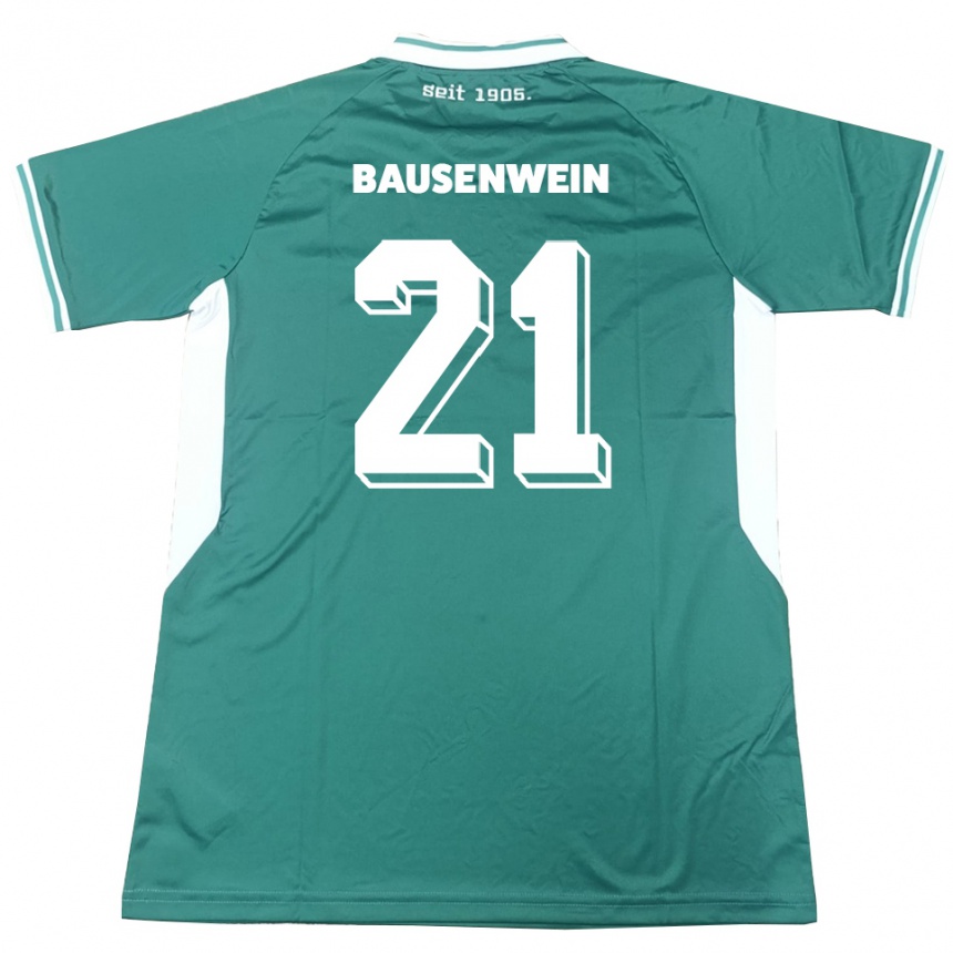 נשים כדורגל Lauris Bausenwein #21 ירוק לבן ג'רזי ביתית 2025/26