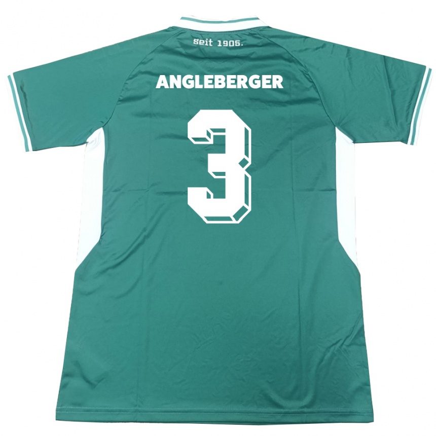 נשים כדורגל דווין אנגלברגר #3 ירוק לבן ג'רזי ביתית 2025/26