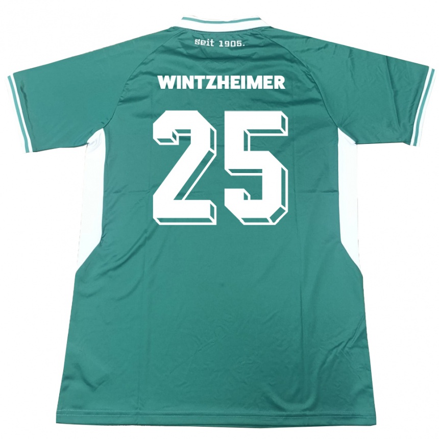 נשים כדורגל מנואל וינצהיימר #25 ירוק לבן ג'רזי ביתית 2025/26