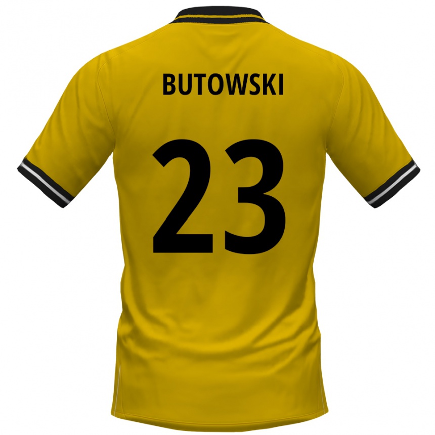 נשים כדורגל Dennis Butowski #23 צהוב שחור ג'רזי ביתית 2025/26