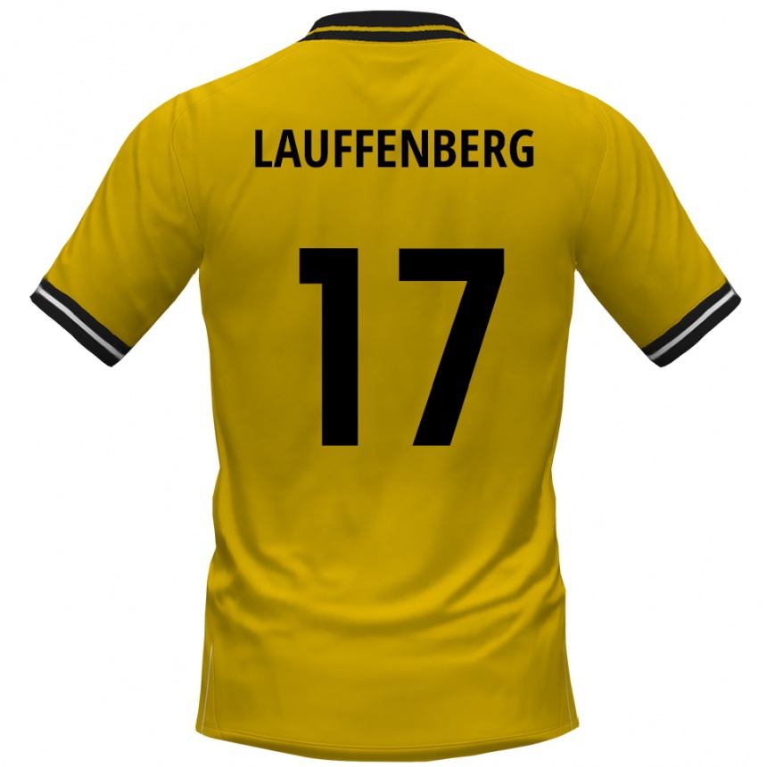 נשים כדורגל Rene Lauffenberg #17 צהוב שחור ג'רזי ביתית 2025/26