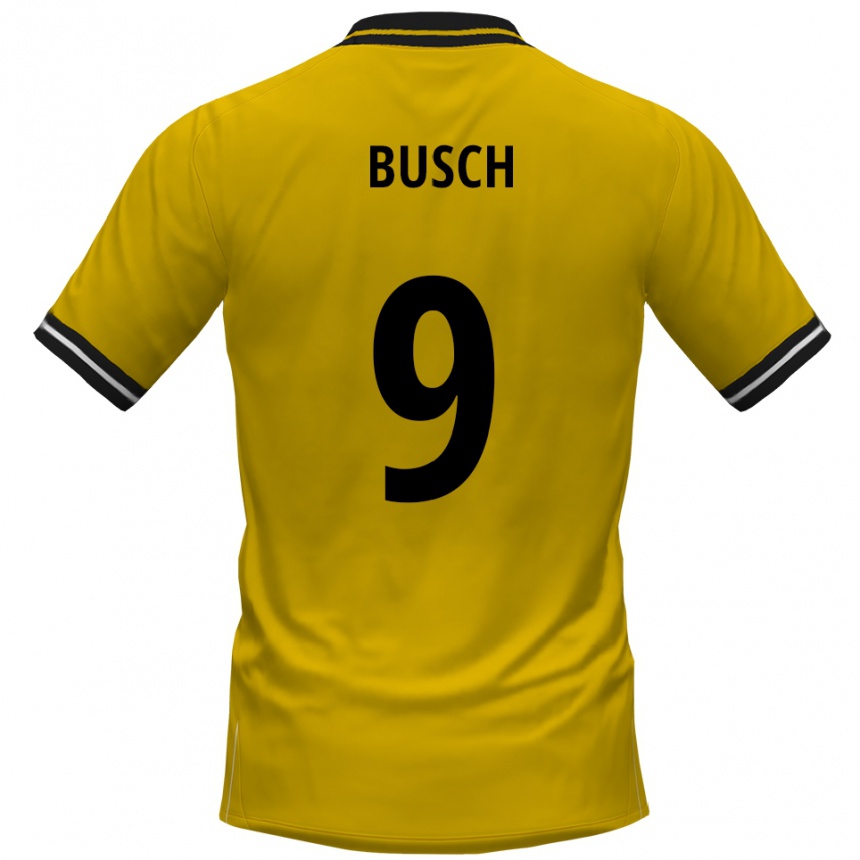 נשים כדורגל לואיס בוש #9 צהוב שחור ג'רזי ביתית 2025/26