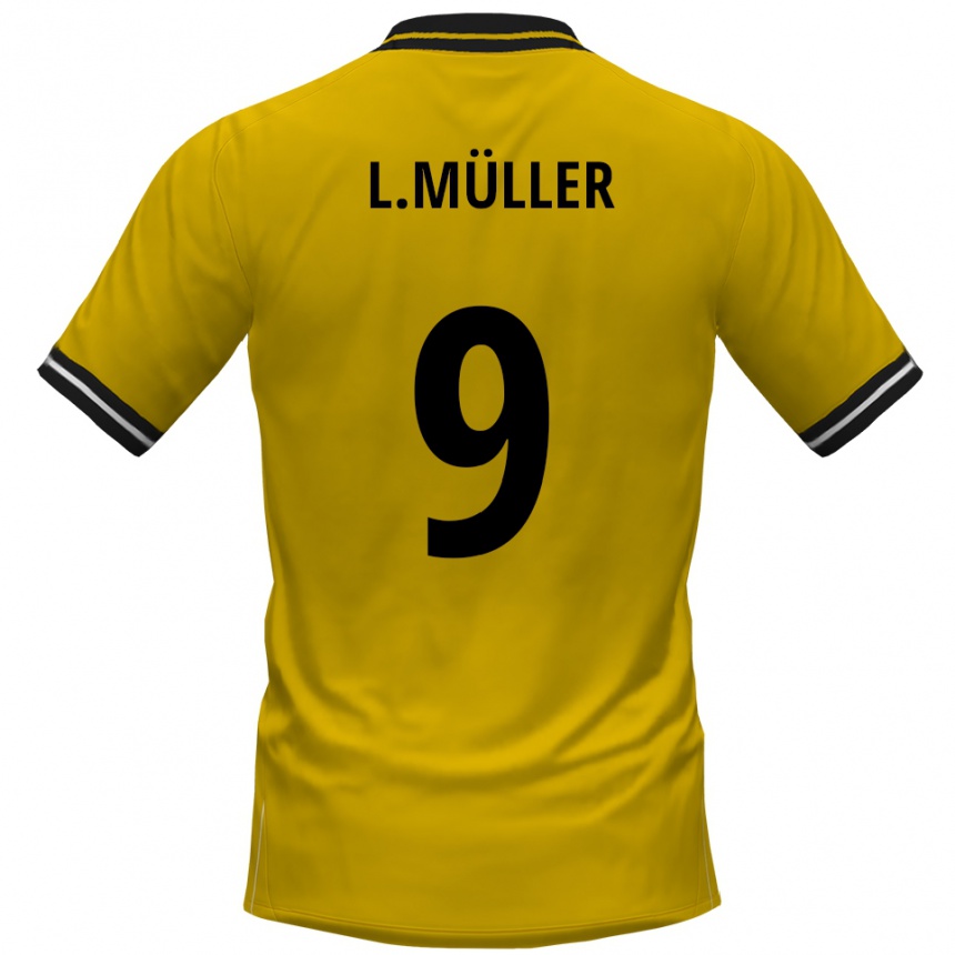 נשים כדורגל Levyn Müller #9 צהוב שחור ג'רזי ביתית 2025/26