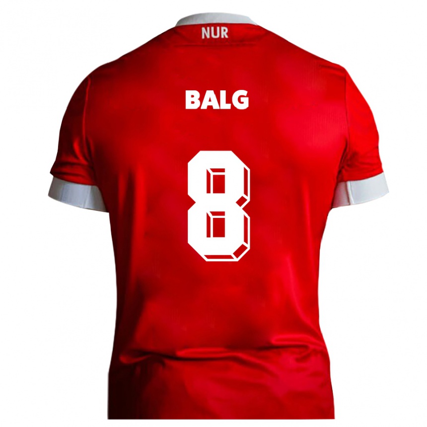 נשים כדורגל Fabian Balg #8 אדום לבן ג'רזי ביתית 2025/26