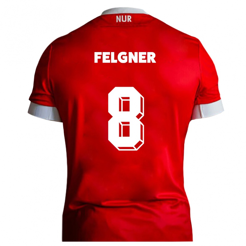 נשים כדורגל Leon-Paul Felgner #8 אדום לבן ג'רזי ביתית 2025/26