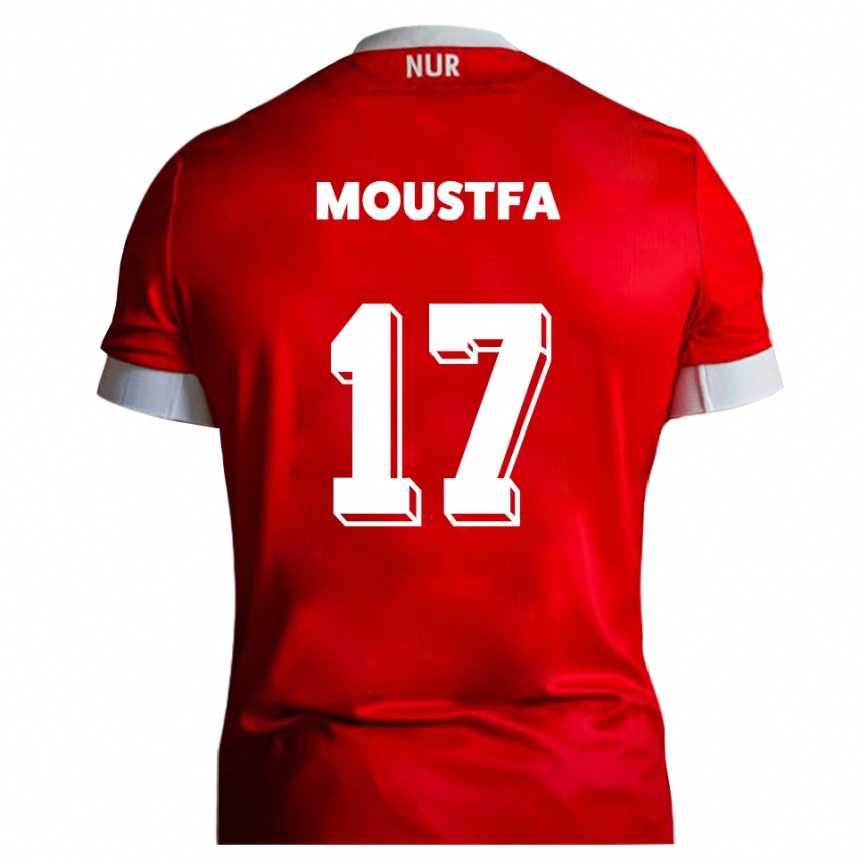 נשים כדורגל Can Moustfa #17 אדום לבן ג'רזי ביתית 2025/26