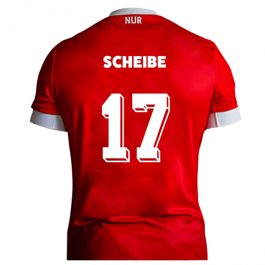 נשים כדורגל ניקלס פפה שייבה #17 אדום לבן ג'רזי ביתית 2025/26