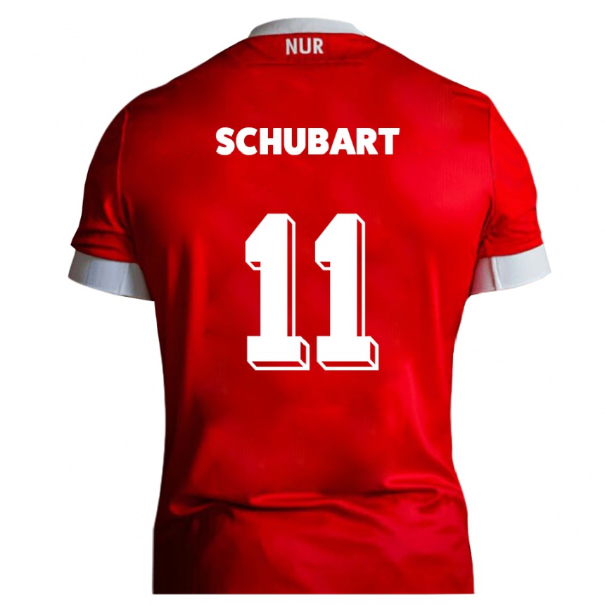 נשים כדורגל פליקס שוברט #11 אדום לבן ג'רזי ביתית 2025/26