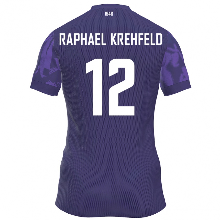 נשים כדורגל Luca Raphael Krehfeld #12 סגול לבן ג'רזי ביתית 2025/26