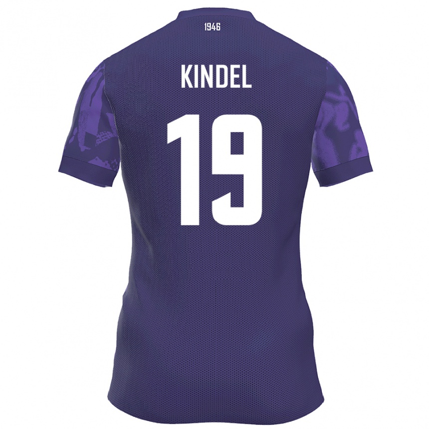 נשים כדורגל מקסים ריצ׳רד קינדל #19 סגול לבן ג'רזי ביתית 2025/26