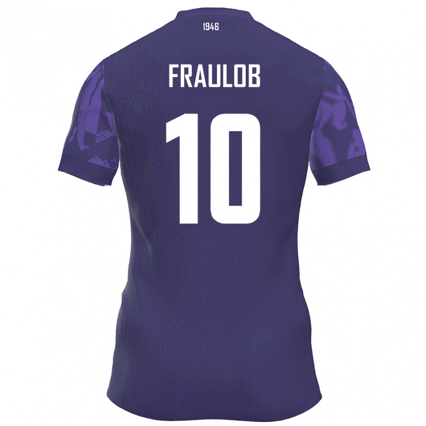 נשים כדורגל Quentin Fraulob #10 סגול לבן ג'רזי ביתית 2025/26