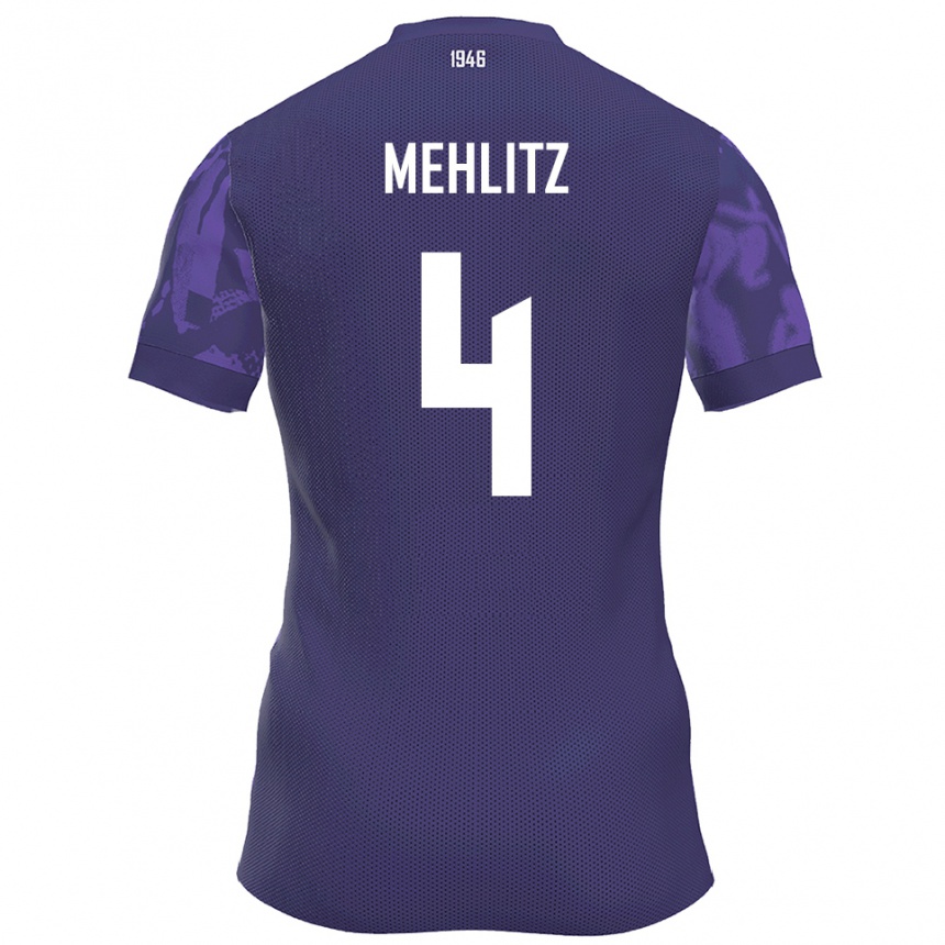 נשים כדורגל פביאן מליץ #4 סגול לבן ג'רזי ביתית 2025/26