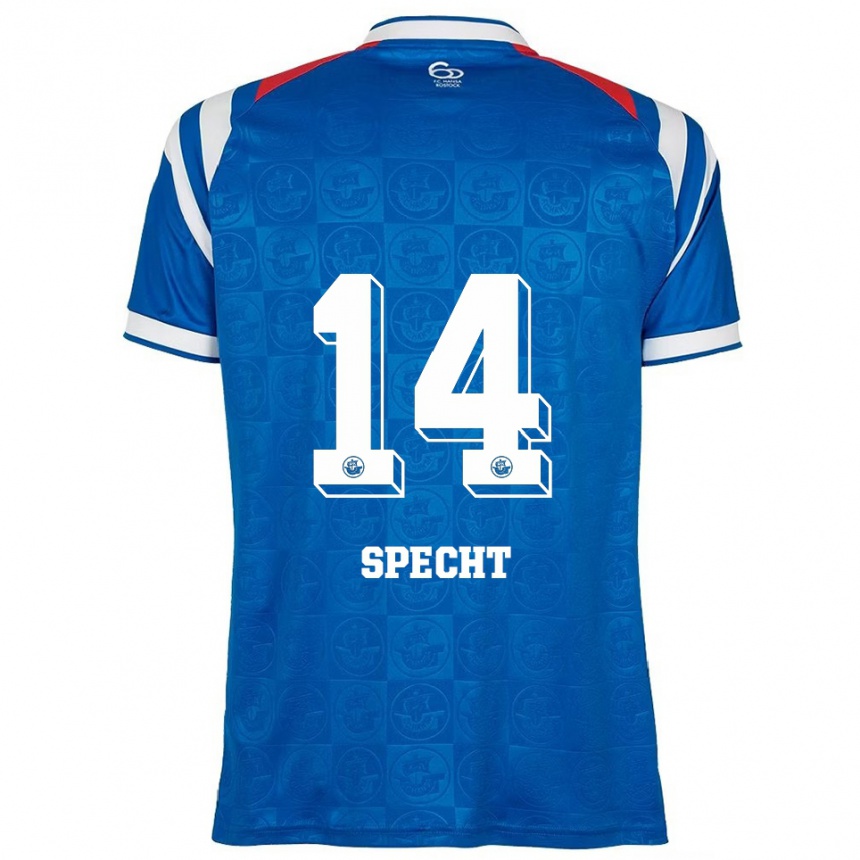 נשים כדורגל ג׳וליוס שפכט #14 כחול לבן אדום ג'רזי ביתית 2025/26