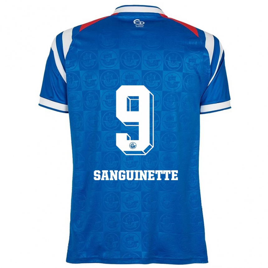 נשים כדורגל פייר מאוריס סאנגינט #9 כחול לבן אדום ג'רזי ביתית 2025/26